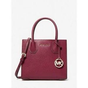 MICHAEL KORS MERCER MEDIUM SATCHEL MESSENGER LEATHER BAG
